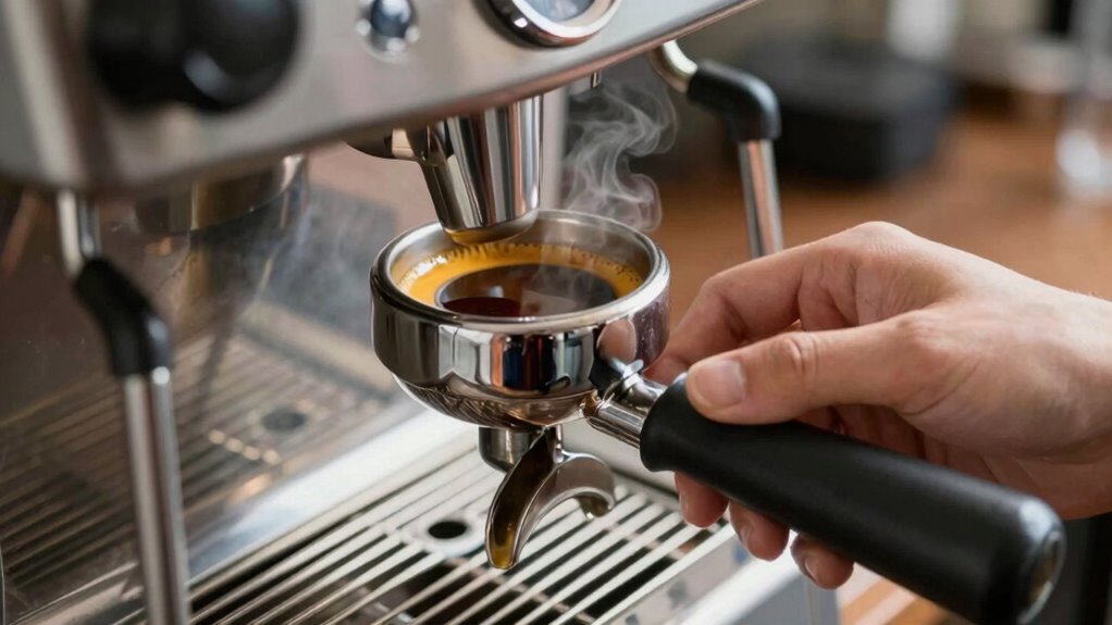 adjust grind and tamp