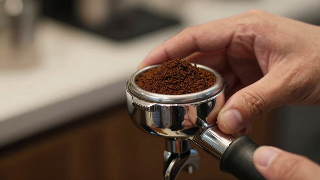 adjust grind and tamp
