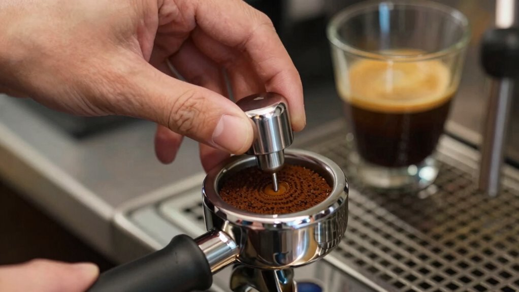 adjust grind tamp evenly