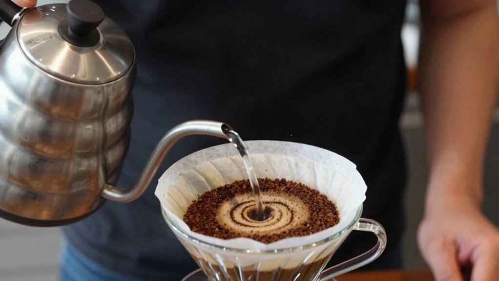 adjust pour height accordingly