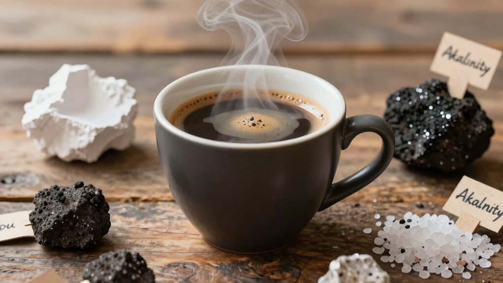 alkalinity enhances coffee flavors