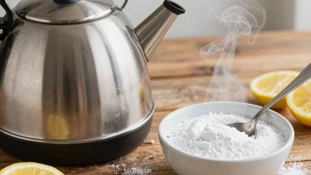 baking soda removes limescale