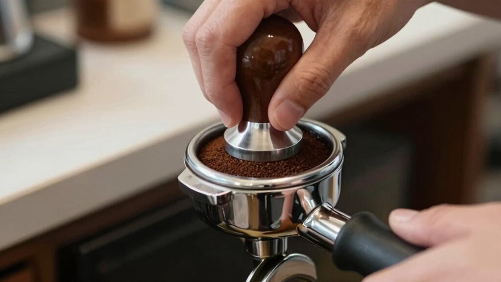 consistent tamping for flavor