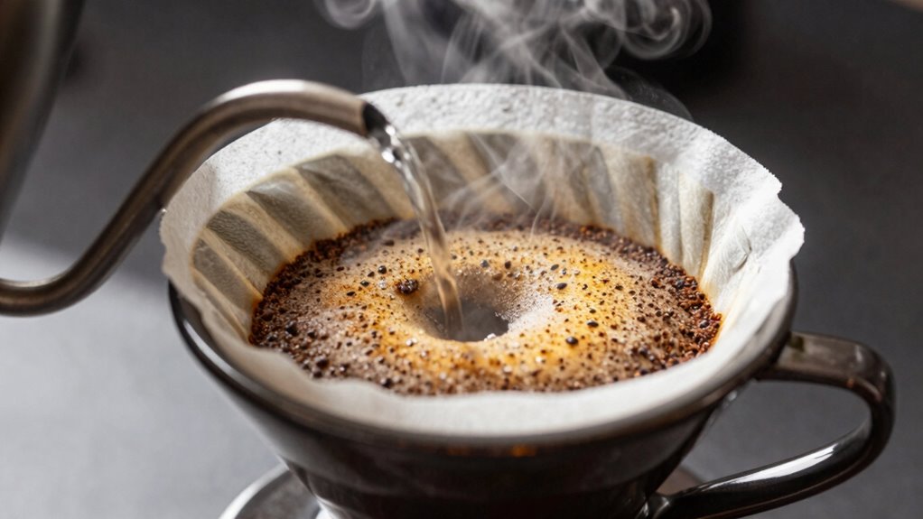 controlled pouring prevents bitterness