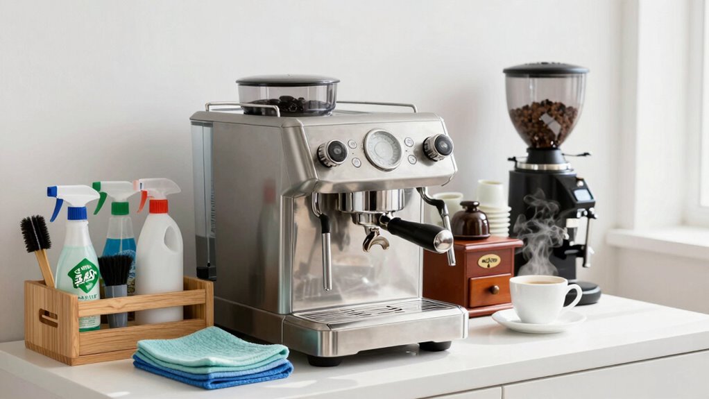 daily coffee station cleaning