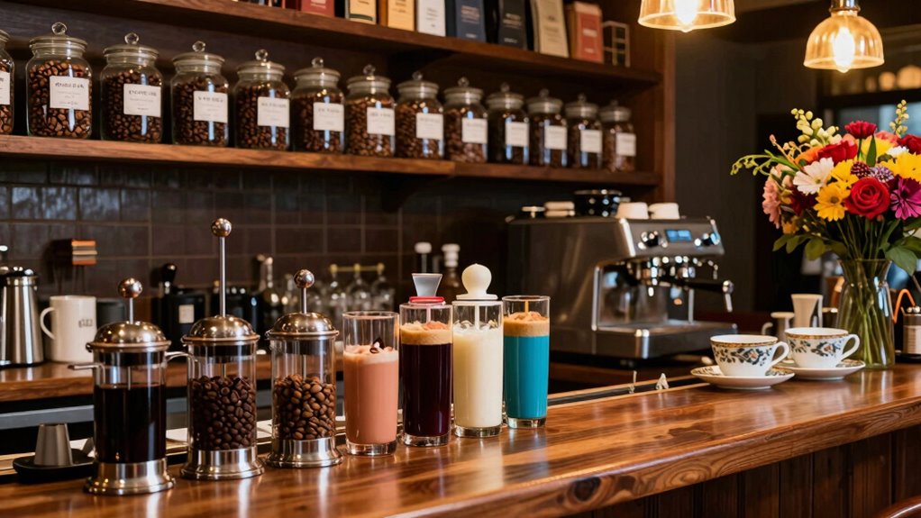 diverse coffee bar options