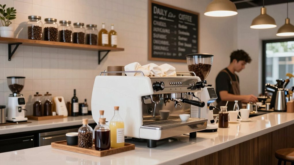 efficient coffee bar layout