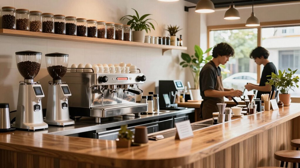 efficient coffee bar setup