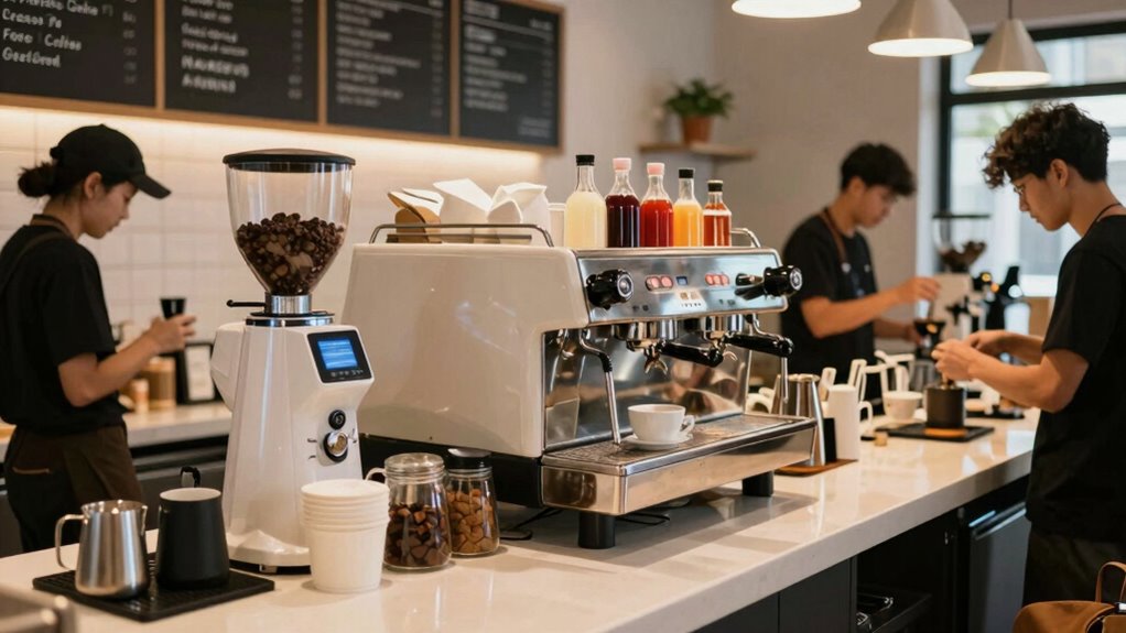 efficient coffee bar setup