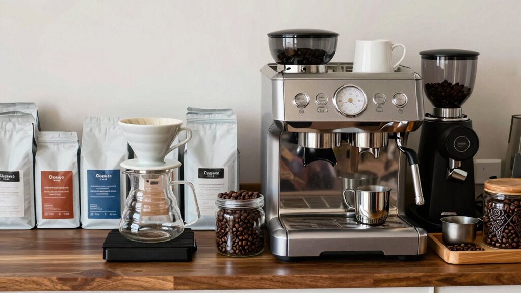 efficient coffee bar setup
