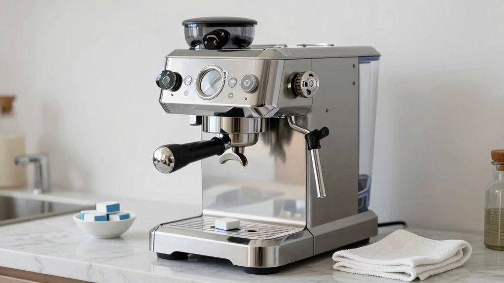 espresso machine brew group maintenance