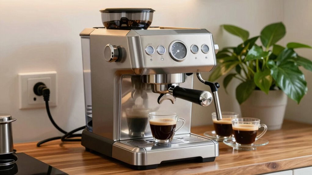 espresso machine wattage efficiency