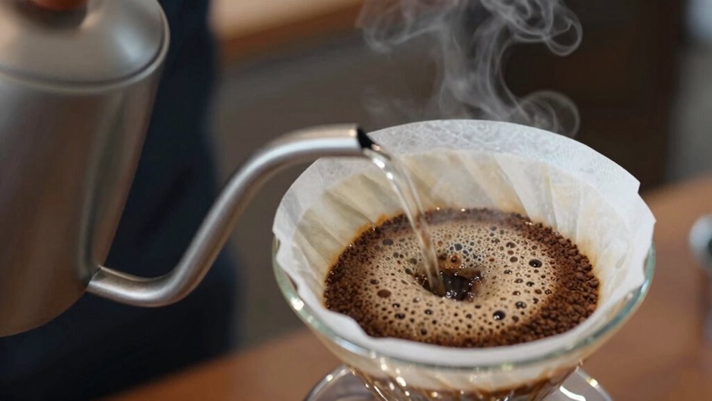 evenly saturate coffee grounds
