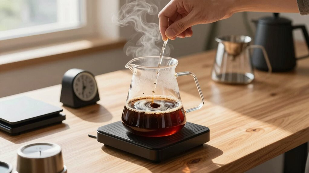 experiment with coffee agitation