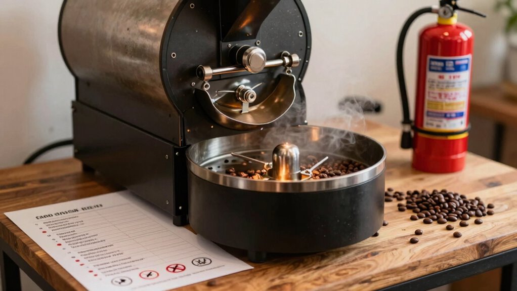 fire safety in roasting