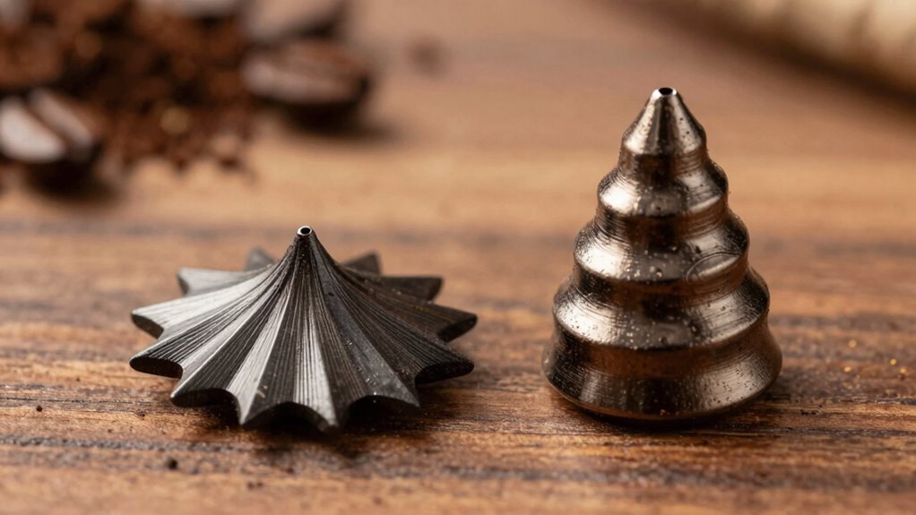 flat vs conical burrs