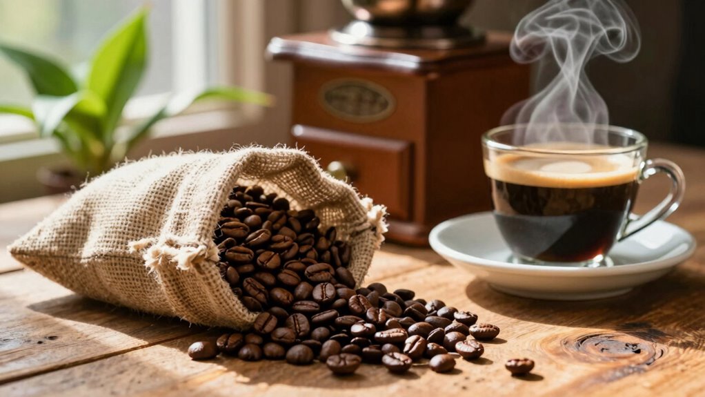 fresh coffee bean selection