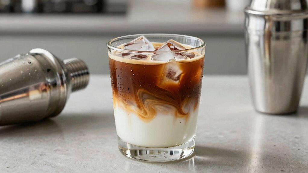freshly brewed shaken espresso