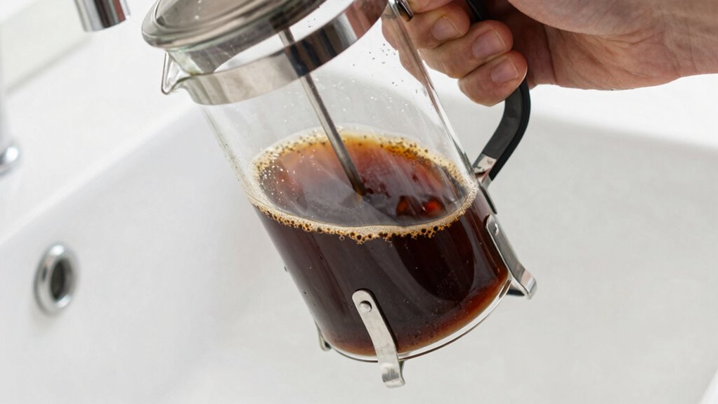 gentle pouring reduces sediment