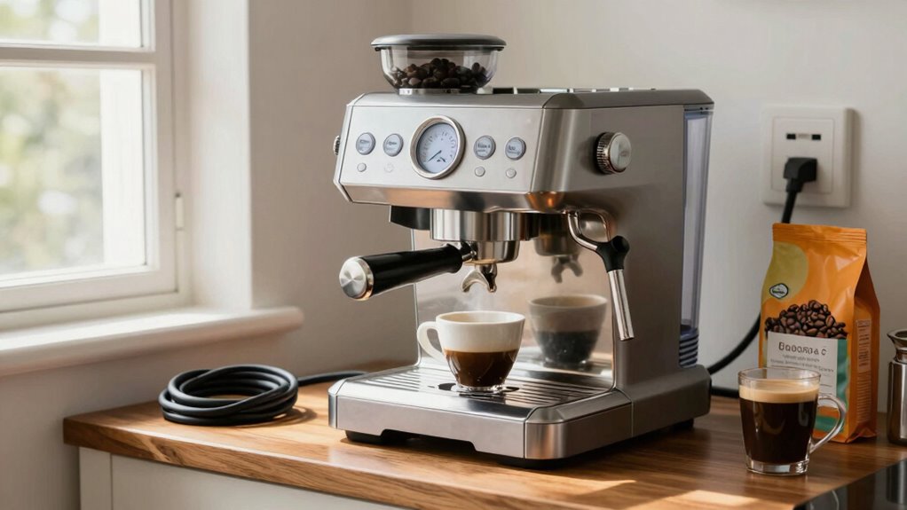 home espresso machine power