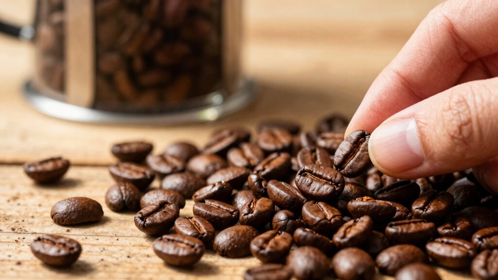 identifying stale coffee beans