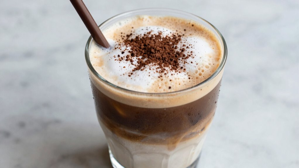layered coffee beverage assembly
