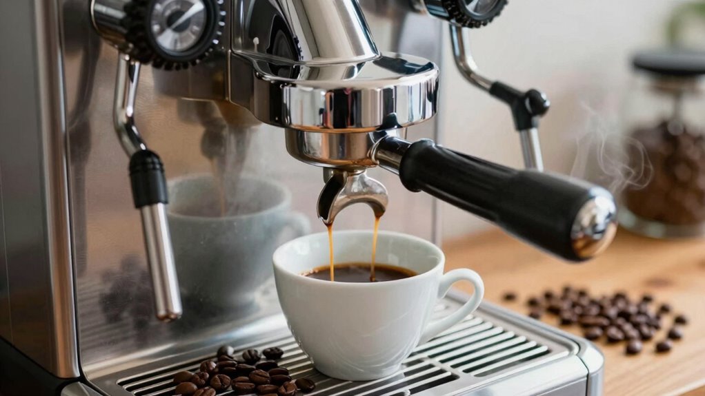 manual espresso brewing process