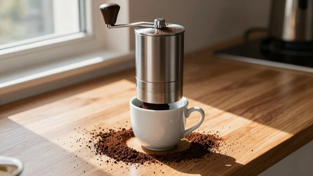 mess free coffee grinding experience