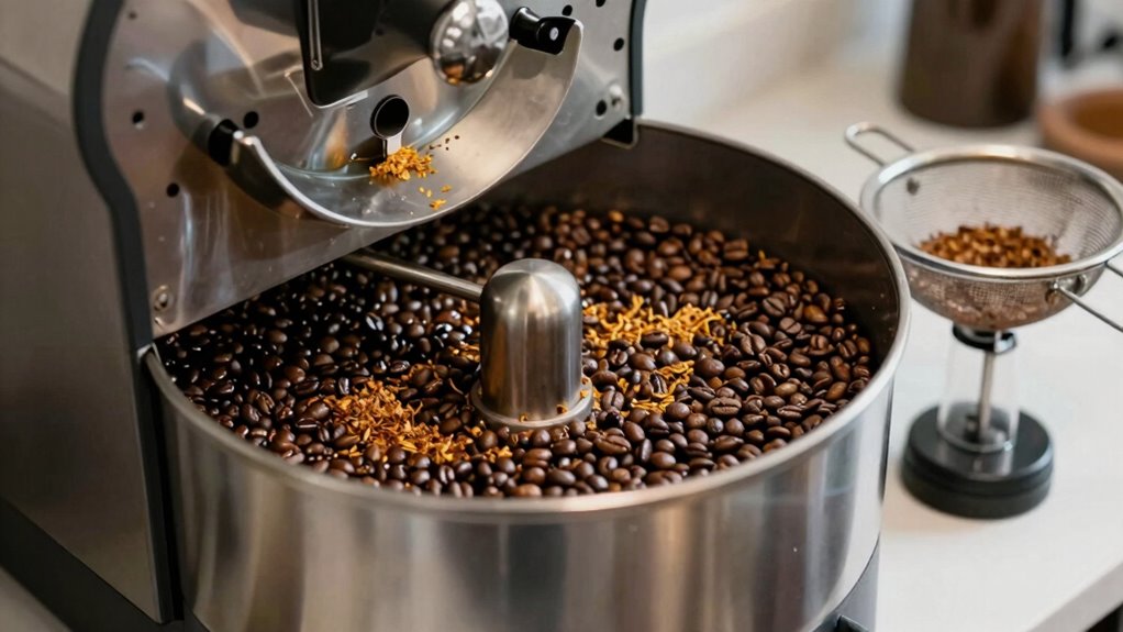 minimize chaff during roasting