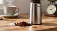 minimize coffee grinding static