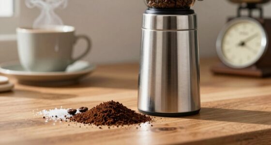 minimize coffee grinding static