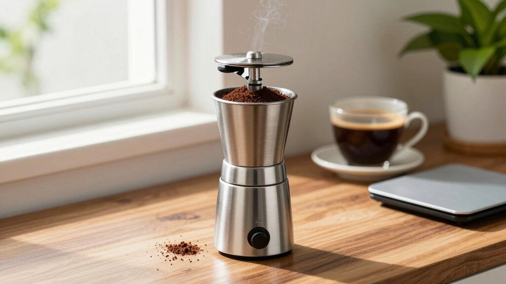 minimize static during grinding