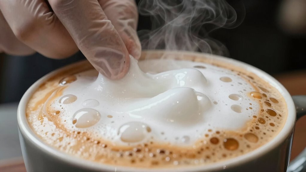 optimal milk frothing temperature