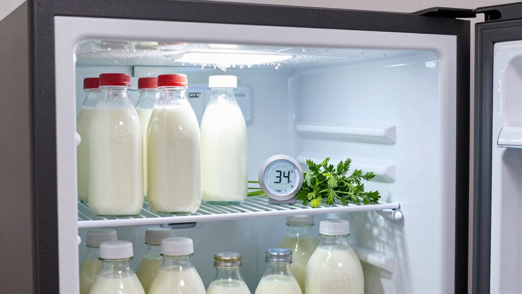 optimal milk storage temperature