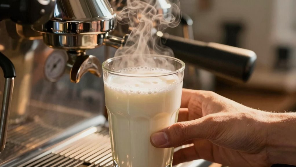 optimal oat milk steaming temperature