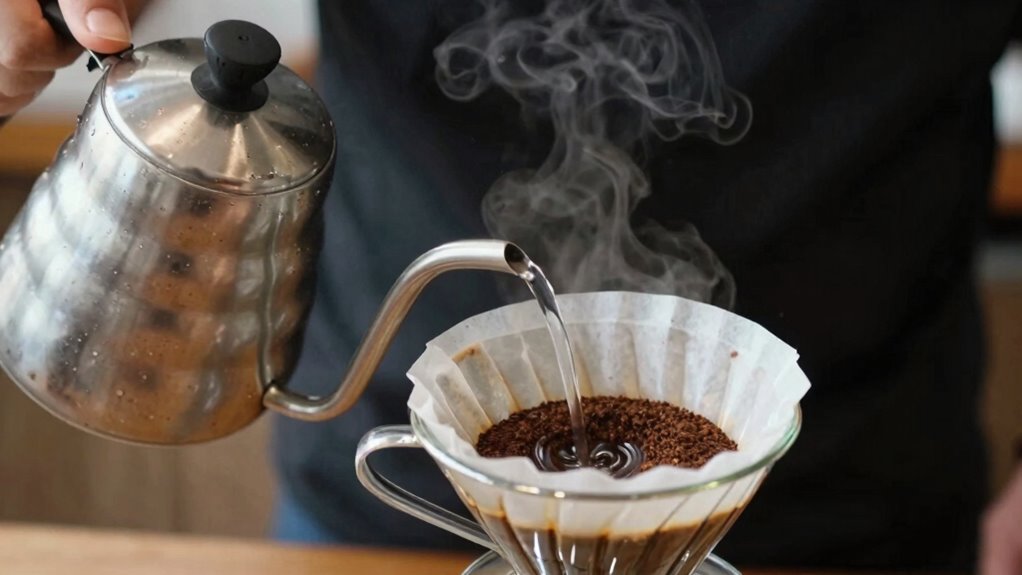 optimal pouring height technique