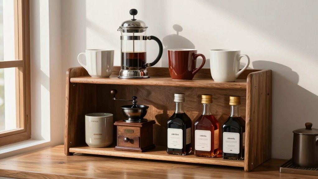 organize coffee accessories efficiently
