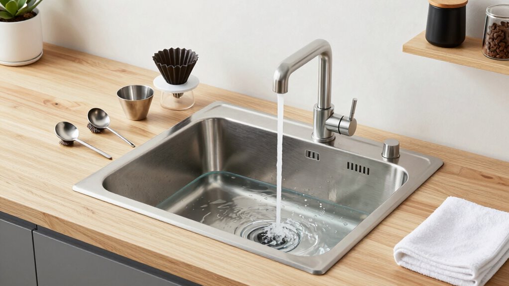 organized accessible rinse station