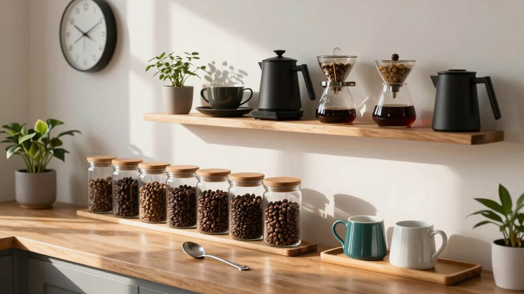 organized coffee station routine