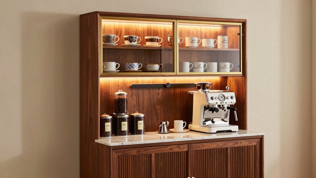 premium coffee bar cabinets