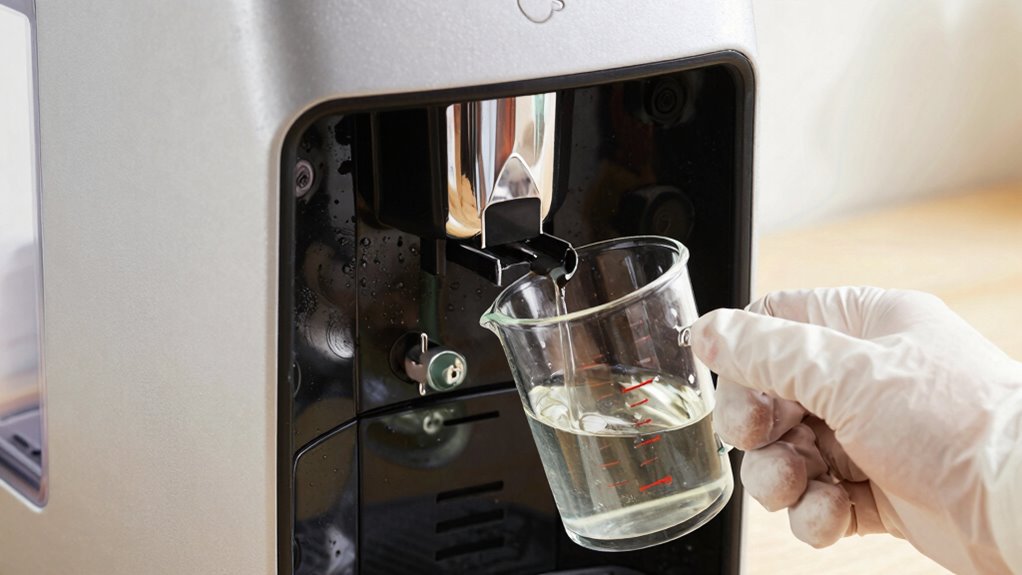 prepare machine before descaling