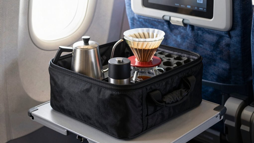 protect coffee equipment during travel