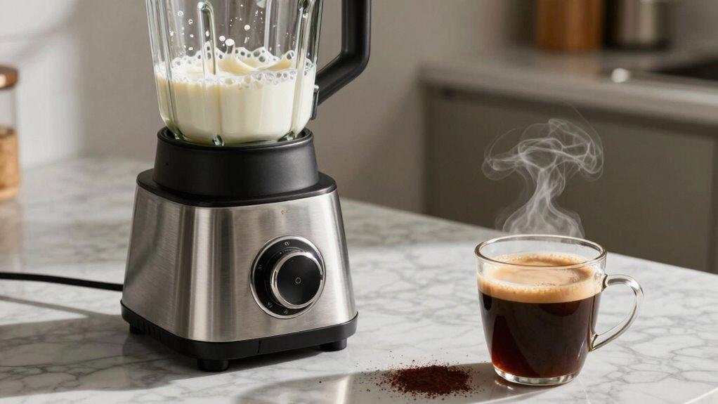 quick blender milk frothing