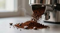 reduce espresso grounds clumping