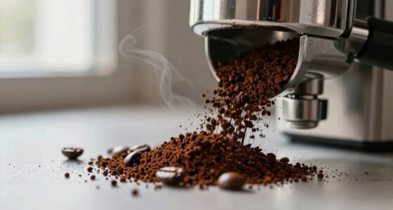 reduce espresso grounds clumping