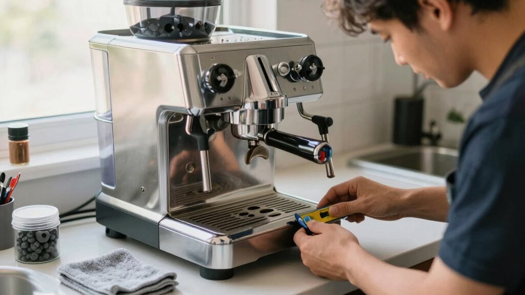 reduce espresso machine vibrations