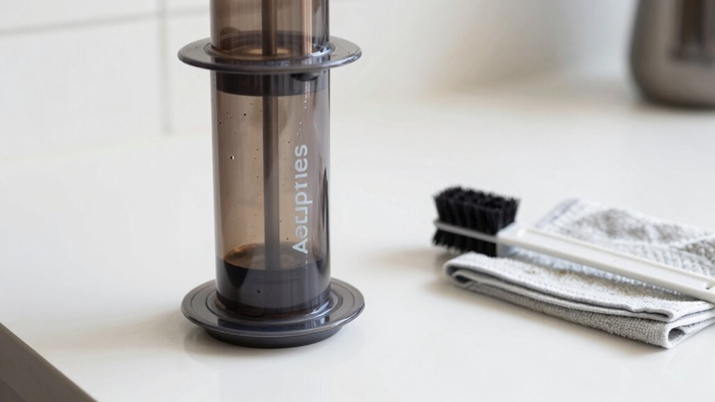 regular rinsing and scrubbing