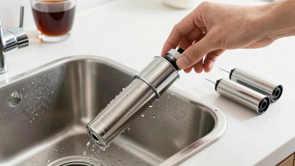 replace water filter cartridge