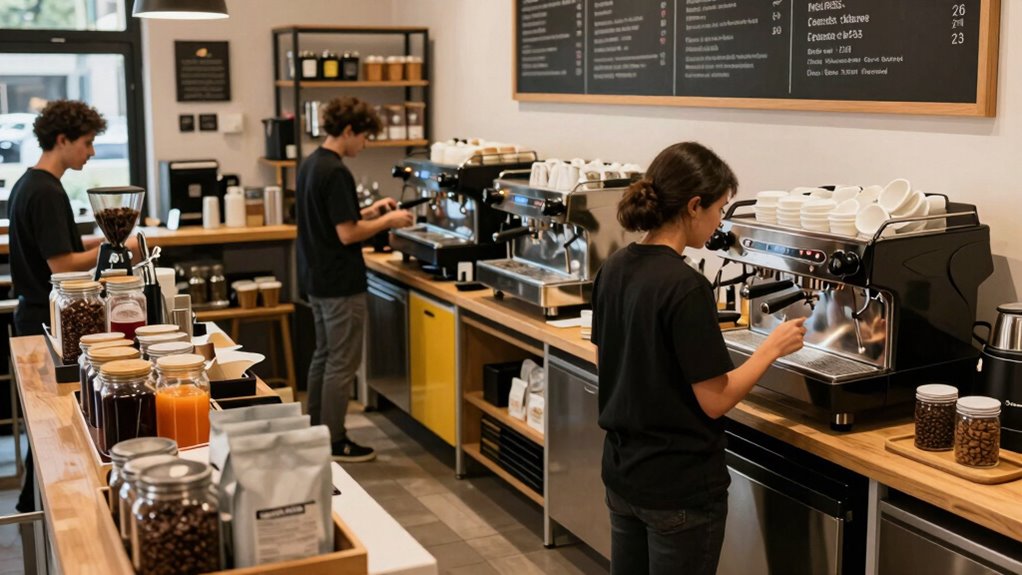 revise coffee bar layout