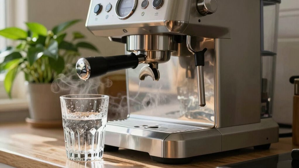 rinse espresso machine thoroughly